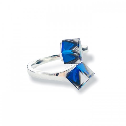 Стоманен Пръстен с Кристали Сваровски/Swarovski Bb0203